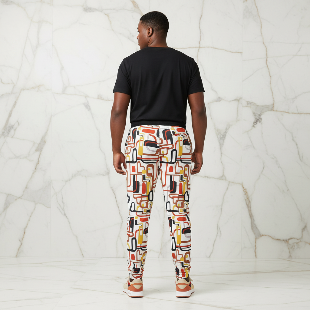 Plus-size men's back view