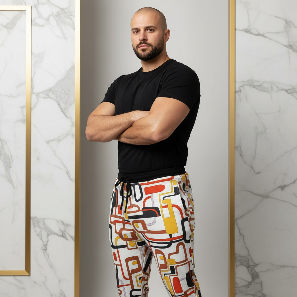 Plus-size men's three-quarter front