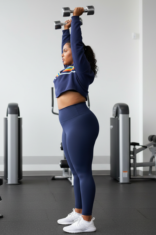 Plus-size side profile overhead press