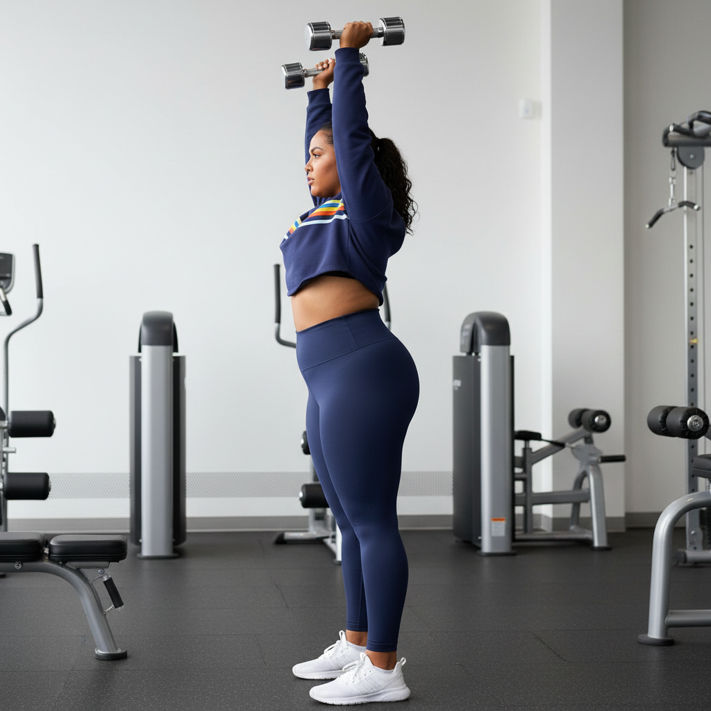 Plus-size side profile overhead press