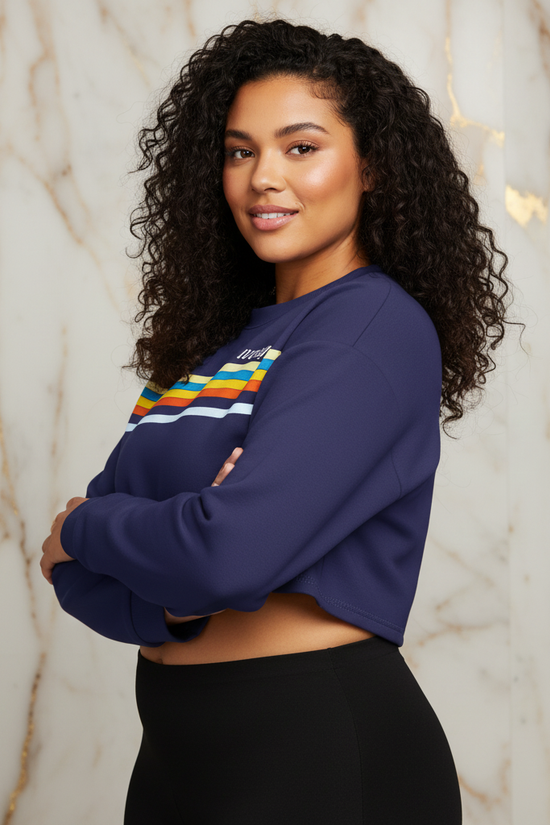 Plus-size three-quarter casual pose