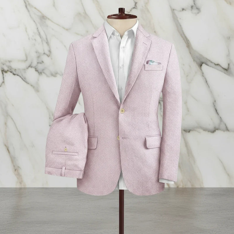 Premium Quality Pink Seersucker Suit