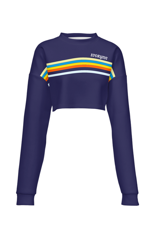 Plus Size St. Patrick's Blue Cropped Crewneck Sweatshirt