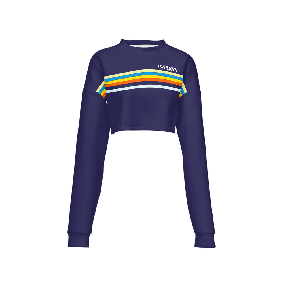 St. Patrick's Blue Cropped Crewneck Sweatshirt