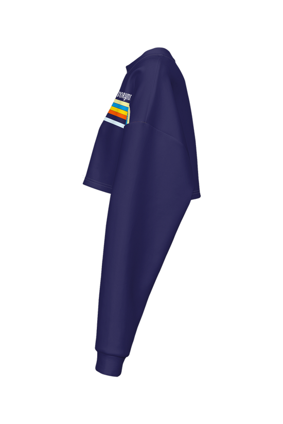 Plus Size St. Patrick's Blue Cropped Crewneck Sweatshirt