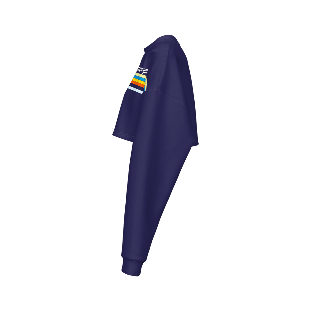 St. Patrick's Blue Cropped Crewneck Sweatshirt