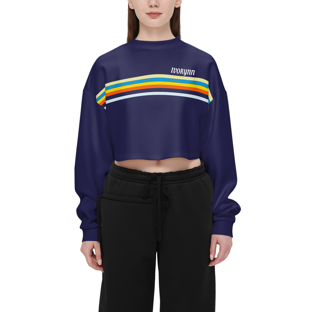St. Patrick's Blue Cropped Crewneck Sweatshirt
