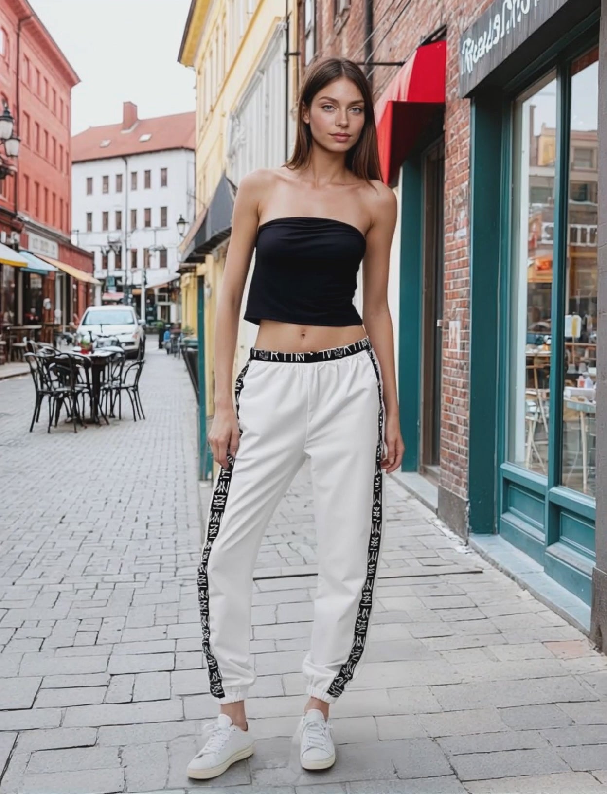 IVORYNN Women Comfortable Luxuy Whie Track Pants