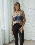 Classic Vintage V-neck Knitted vest