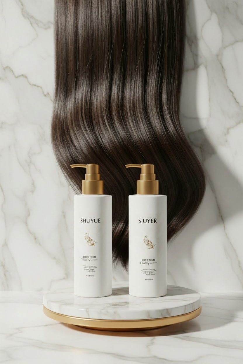 Products with Hair Backdrop Portrait