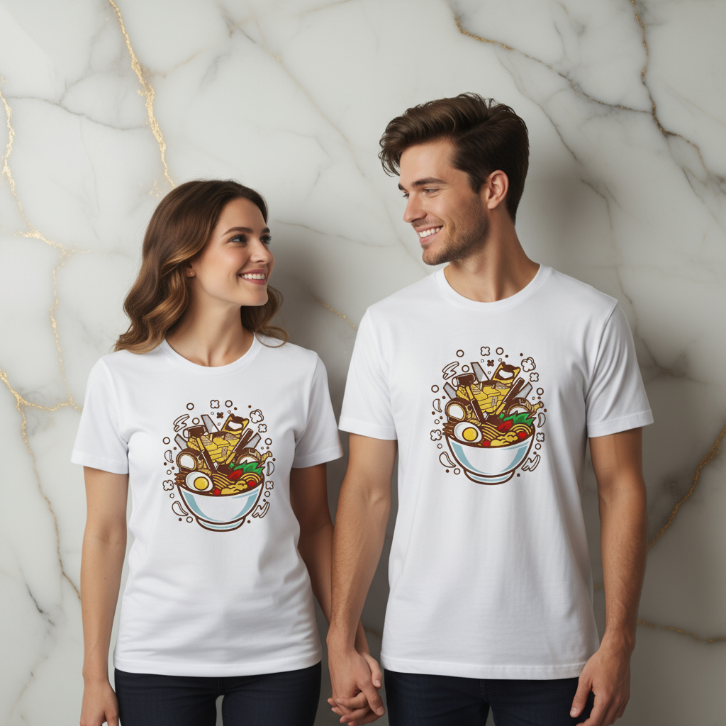 Ramen Couple T-shirt - Holding Hands