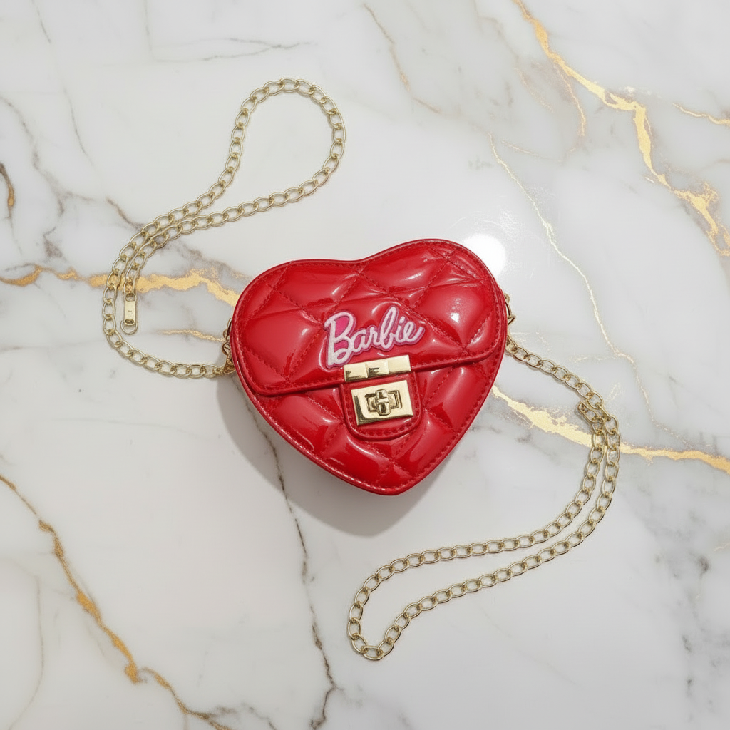 Red bag - top flat lay