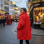 Red Borg Fleece Coat - Back