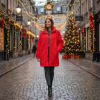 Red Borg Fleece Coat - Front