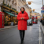 Red Borg Fleece Coat - Front