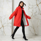 Red Borg Fleece Coat - Walking