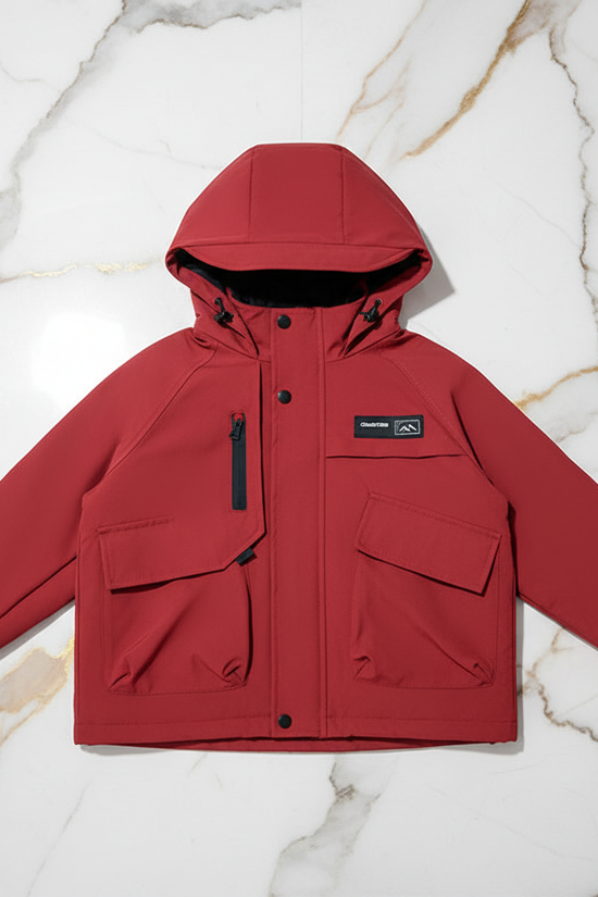 Red Jacket - Overhead Flat Lay