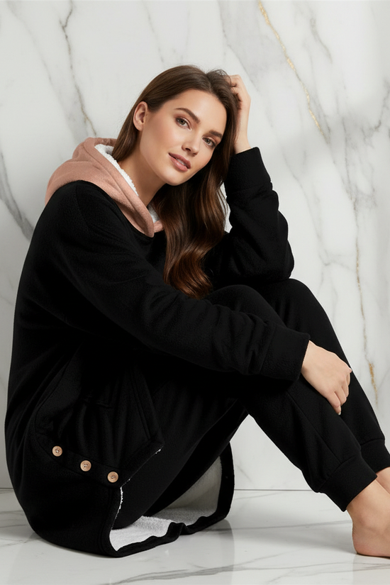 Relaxed floor pose with knees up