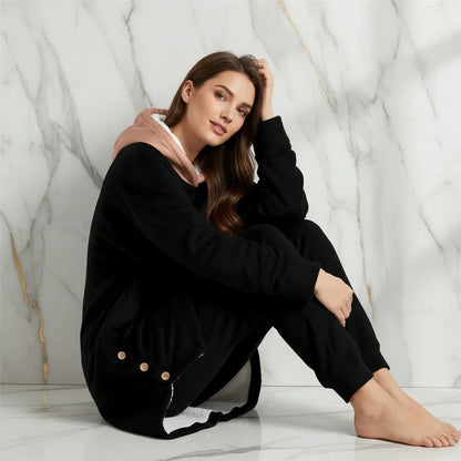 Relaxed floor pose with knees up