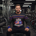 Relaxed gym bench shot