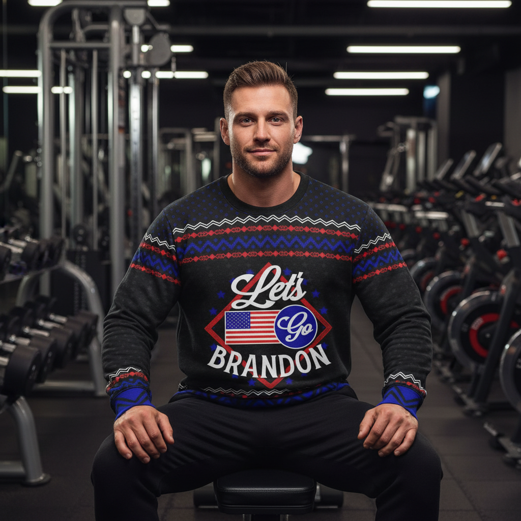 Relaxed gym bench shot