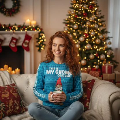 Relaxed pose with holiday decor