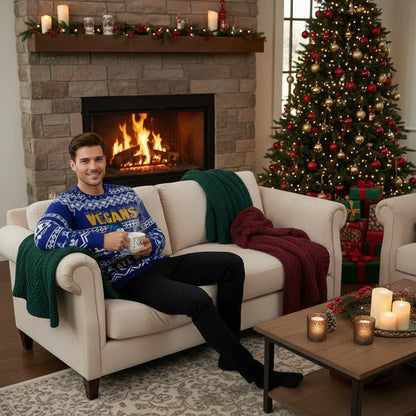 Relaxing on Sofa Near Fire