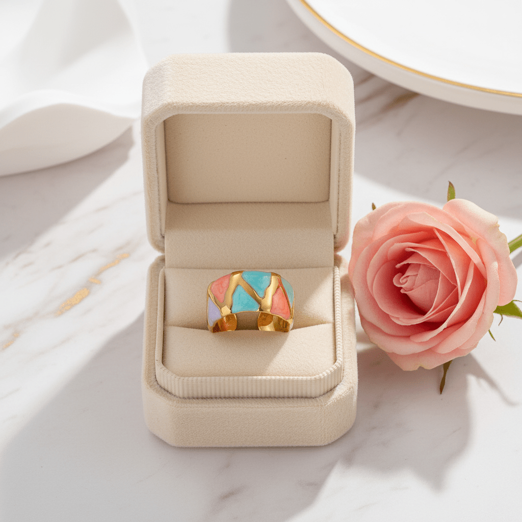 Ring Box Flat Lay