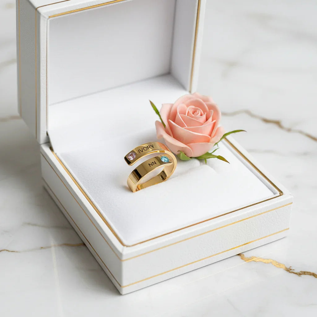 Ring gift box with rose 4