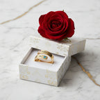 Ring gift box with rose 6