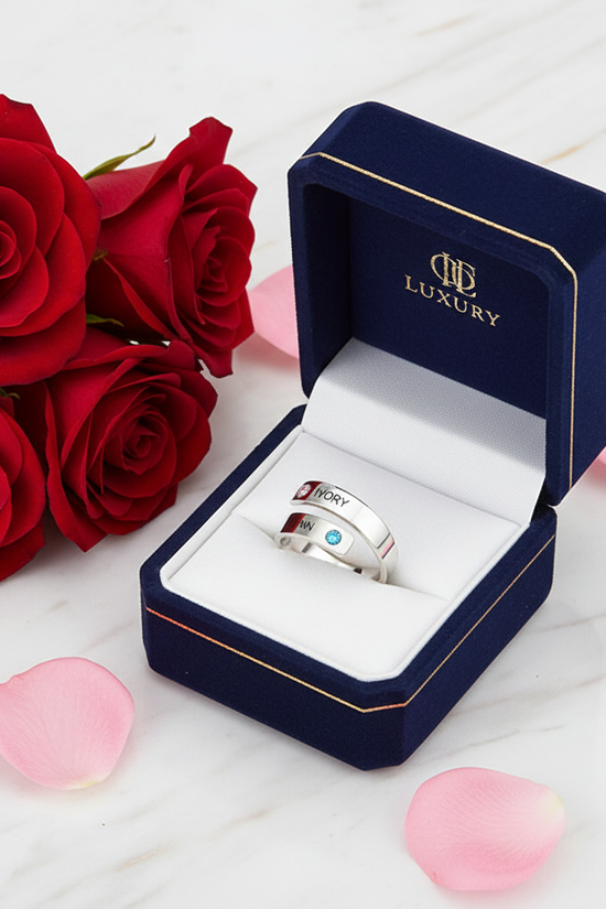 Ring in gift box with rose 6