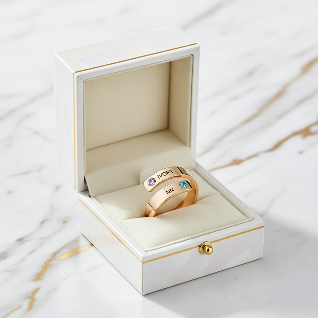 Ring in luxury gift box 1