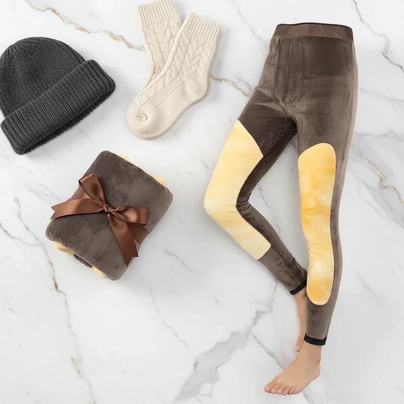 Rolled and tied with beanie and warm socks