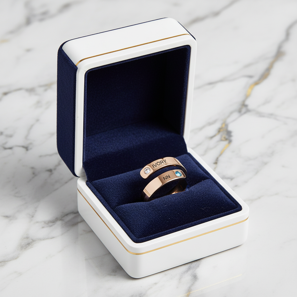 Rose Gold Ring Gift Box - View 2