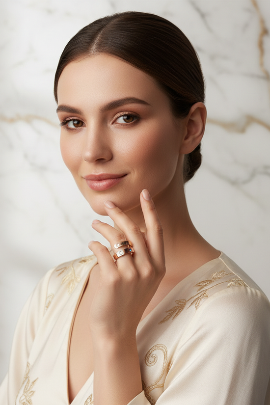 Rose Gold Ring Model - Portrait 1