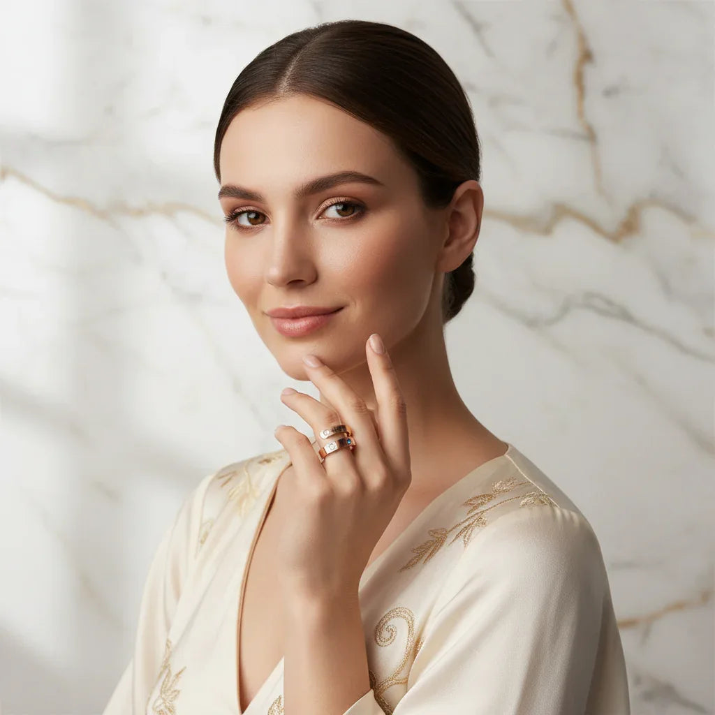 Rose Gold Ring Model - Portrait 1