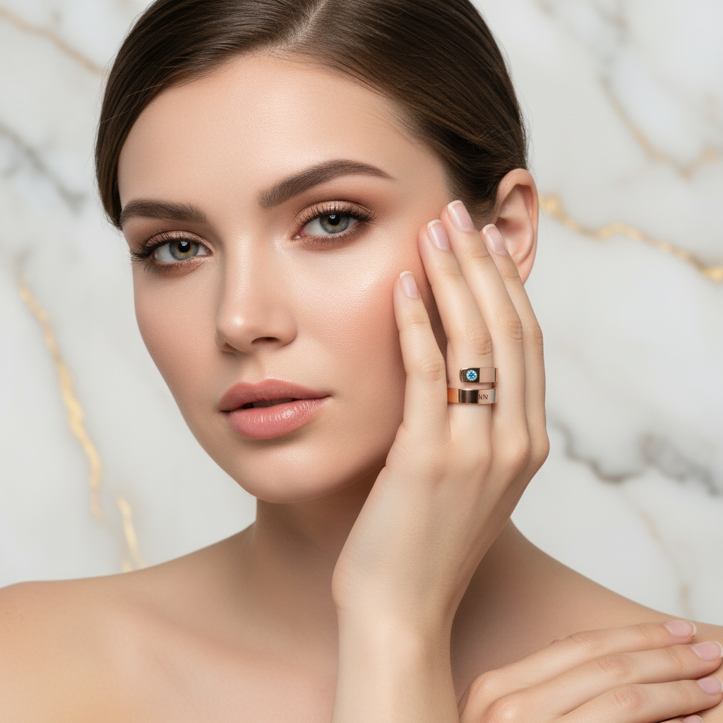 Rose Gold Ring Model - Portrait 2