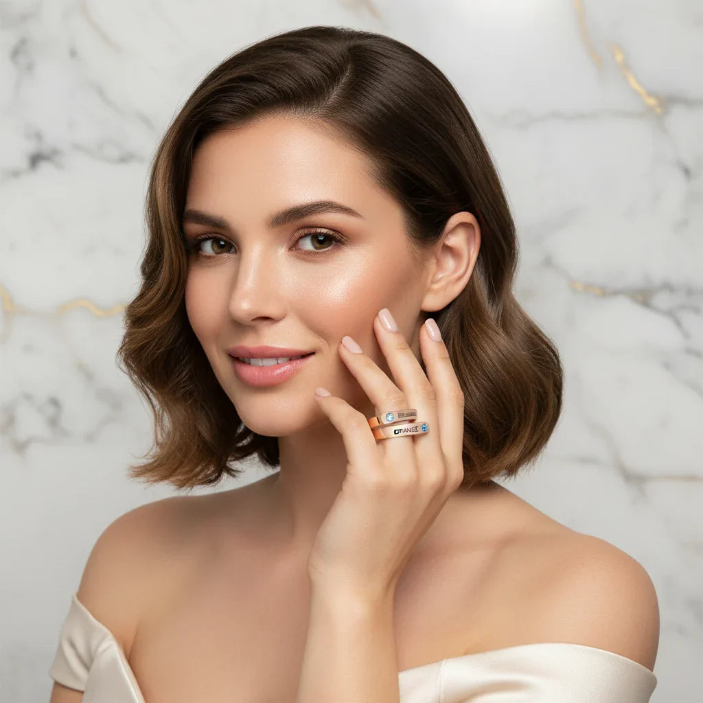 Rose Gold Ring Model - Portrait 5