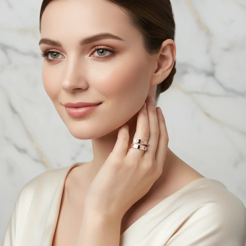 Rose Gold Ring Model - Shot 15