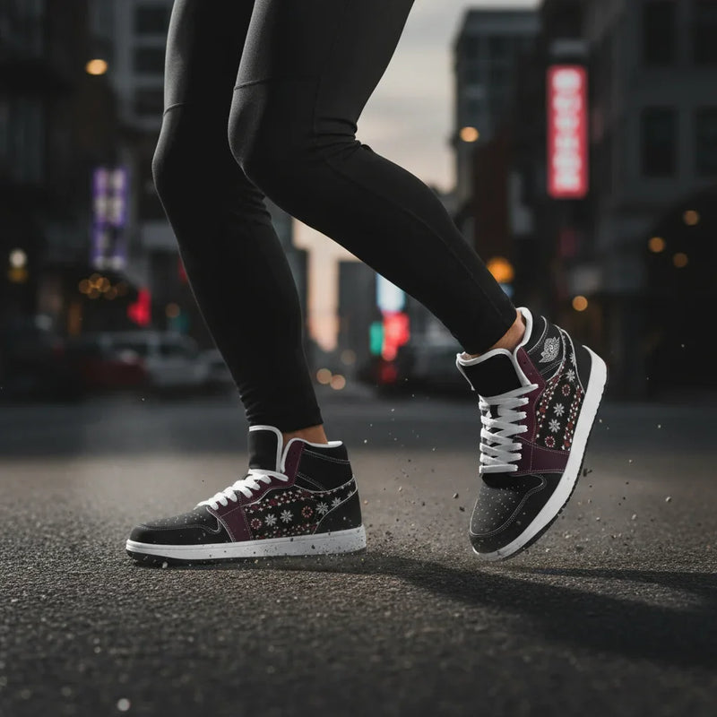 Running stance close-up