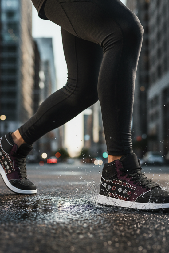 Running stance close-up