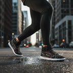 Running stance close-up