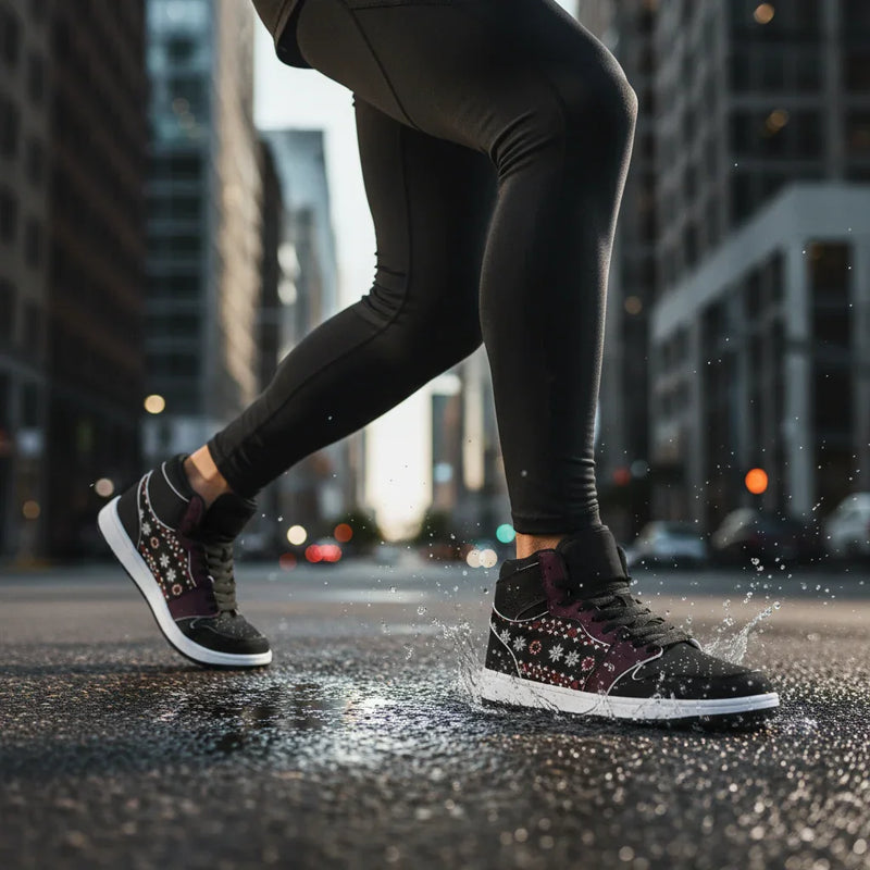 Running stance close-up