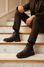 Safety Boots - Sitting Marble Steps