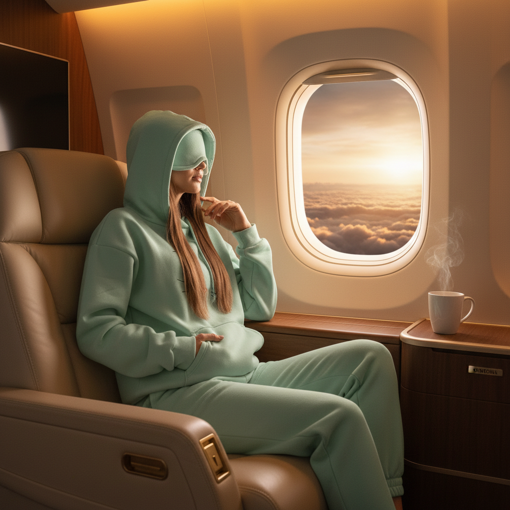 Seated by airplane window