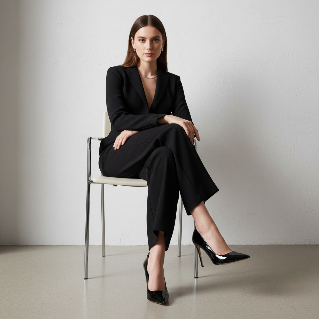 Seated elegant pose
