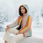 Seated on winter bench