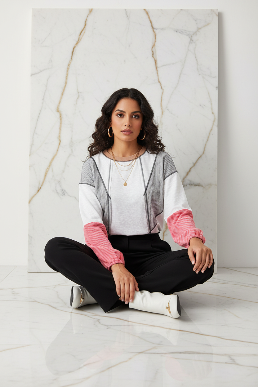 Seated pose full body