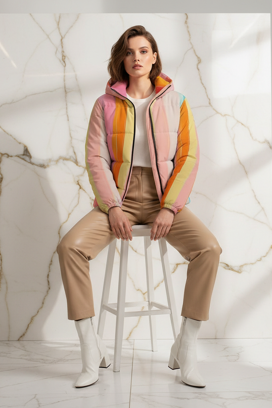 Seated sophisticated pose