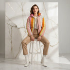 Seated sophisticated pose